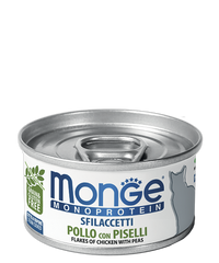 Monge Monoprotein Solo Pollo Con Piselli - Консервы для кошек с курицей и горошком 80 г