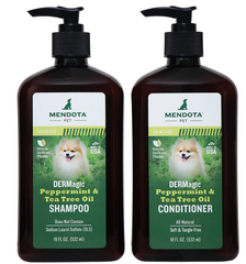 DERMagic peppermint & tea tree oil shampoo and conditioner combo - Комбо набор шампунь и кондиционер с маслом мяты и чайного дерева