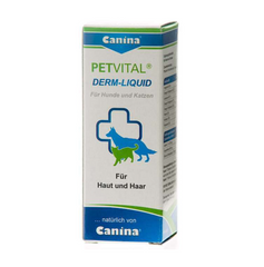 Canina Petvital Derm-Liquid - Препарат при проблемах с кожей и шерстью для собак и кошек 25 мл