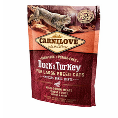 Carnilove Cat Duck & Turkey Large Breed - Сухой корм для взрослых кошек с уткой и индейкой 0,4 кг