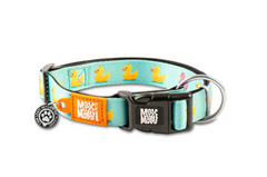 Max & Molly Smart ID Collar Ducklings/XS - Нашийник Smart ID блакитний з качиним принтом