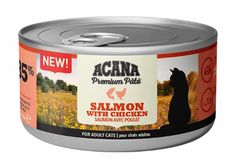 Acana Premium Pate, Salmon with Сhicken Recipe - Акана консерва для котів з лососем та куркою 85 г