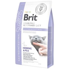 Brit GF Veterinary Diet Cat Gastrointestinal - Беззерновой сухой корм для кошек при остром и хроническом гастроэнтерите с селедкой и горохом 2 кг