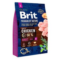 Brit Premium by Nature Adult S - Сухой корм для взрослых собак мелких пород с курицей 1 кг