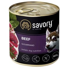 Savory Dog Gourmand Вeef - Сейвори консервы для взрослых собак с говядиной 800 г