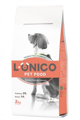 L-ÚNICO Salmon - Луніко сухий комплексний корм для дорослих собак всіх порід з лососем 2 кг