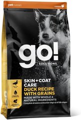 GO! SKIN + COAT Duck Recipe with grain dog formula - Гоу! Сухий корм для цуценят і дорослих собак з качкою 1,6 кг