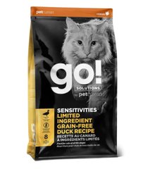 GO! Sensitivities Limited Ingredient Duck Cat Formula - Гоу! Беззерновой корм для котят и кошек с уткой 7,3 кг + 1,4 кг в подарок