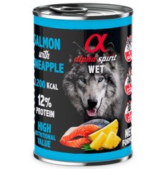 Alpha Spirit Dog Salmon with Pineapple - Вологий корм для дорослих собак з лососем та ананасами 400 г