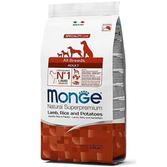 Monge All breeds Adult Lamb - Корм з ягням, рисом та картоплею для дорослих собак всіх порід 2,5 кг