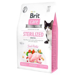 Brit Care Cat Grain Free Sterilized Sensitive - Беззерновий корм для дорослих та стерилізованих котів з кроликом 2 кг