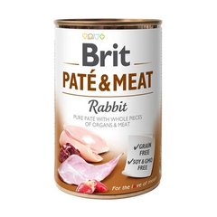 Brit Pate & Meat Dog Rabbit - Паштет с целыми кусочками кролика и курицы, 400 г