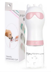 Fida Travel Drinking Cup Pink Бутылка - поилка для собак, розовая 330 мл