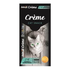 AnimAll Сreme - Ласощі для для котів зі смаком тунця та креветок 6×15 г