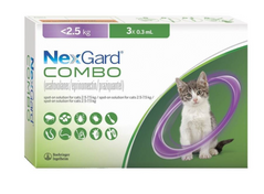 NexGard Combo (Нексгард Комбо) спот-он краплі від бліх, кліщів та гельмінтів для котів 1 піпетка, S (до 2,5 кг)