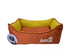 AnimAll Anna S Orange - Лежанка помаранчевого кольору для собак та котів, розмір 45×35×16 см