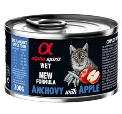 Alpha Spirit Cat Anchovy with Red Apple - Влажный корм для взрослых кошек с анчоусами и яблоками 200 г