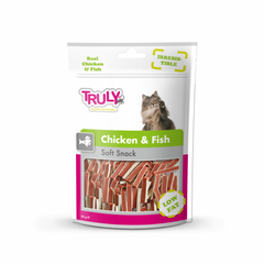 Truly Chicken and Fish Soft Snack - Трули мягкие снеки для кошек с курицей и рыбой 50 г