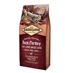 Carnilove Cat Duck & Turkey Large Breed - Сухой корм для взрослых кошек с уткой и индейкой 6 кг
