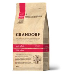 Grandorf Lamb and Turkey Adult Indoor - Грандорф сухий комплексний корм для дорослих котів з ягням та індичкою 2 кг