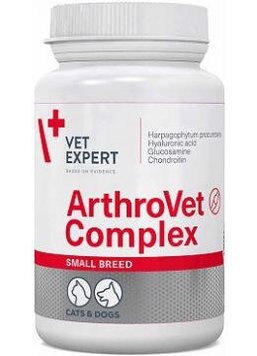 VetExpert ArthroVet Complex Small breeds dogs and cats - Вітамінний комплекс для здоров'я хрящів та суглобів собак та котів малих порід 60 таблеток