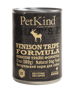 PetKind Venison Tripe Formula - Консерви для собак з канадською яловичиною, новозеландською олениною та яловичим рубцем 369 г