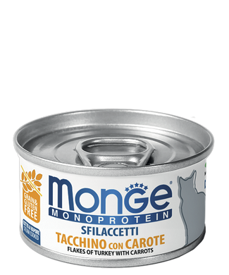 Monge Monoprotein Solo Tacchino Con Carote - Консервы для кошек с индейкой и морковью 80 г