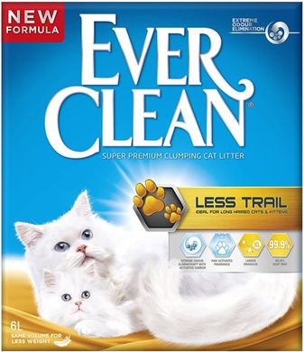 Ever Clean Less Trail - Комкующийся бентонитовый наполнитель для длинношерстных кошек 6 л