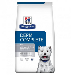 Hill's Prescription Diet Canine Derm Complete Mini - Лечебный корм для собак мини пород при пищевой аллергии и атопическом дерматите с яйцом и рисом 4 кг