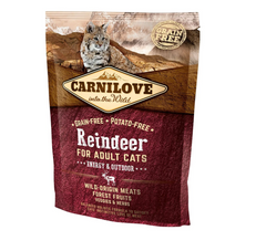 Carnilove Cat Reindeer Energy & Outdoor - сухой корм для взрослых активных кошек с мясом северного оленя 0,4 кг