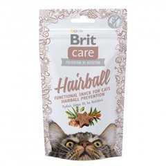 Brit Care Cat Snack Hairball - Ласощі для запобігання утворення шерстяних грудочок у котів 50 г