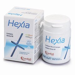 Hexia Сontains Hemp oil - Кандіолі Гексія харчова добавка для собак та котів 20 таблеток