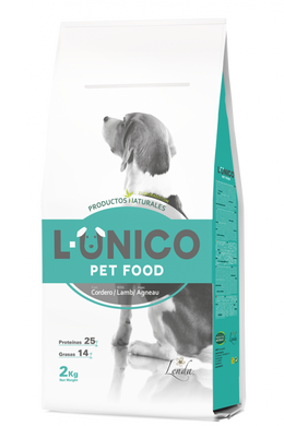 L-ÚNICO Lamb - Лунико сухой комплексный корм для взрослых собак всех пород с бараниной 20 кг