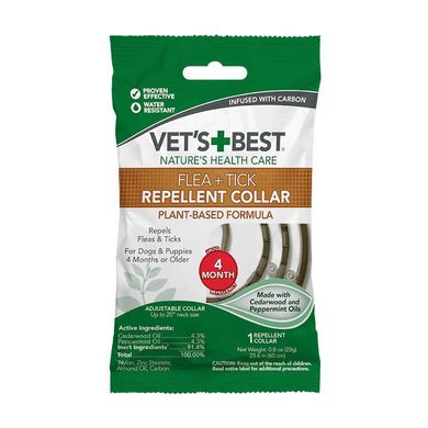 VET`S BEST Flea & Tick Repellent Collar - Ошейник от блох и клещей для собак