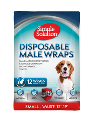 Simple Solution Disposable Male Wrap - Гигиенический пояс для кобелей, 12 шт, S