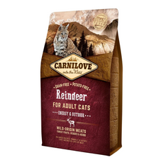 Carnilove Cat Reindeer Energy & Outdoor - Сухий корм для дорослих активних котів з м'ясом північного оленя 2 кг