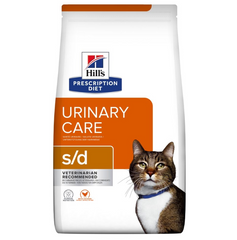 Hill's Prescription Diet Feline S/D - Лечебный корм для кошек для быстрого расстворения струвитных камней 1,5 кг