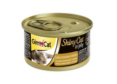 GimCat Shiny Cat - Консерва для кошек с тунцом, креветками и солодом 70 г