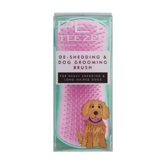 Pet Teezer DE - Shedding & Dog Grooming Brush - Щетка бирюзово-розовая для вычесывания шерсти собак
