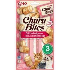 INABA Churu Bites - Ласощі для котів з куркою і тунцем 3 x 10 г