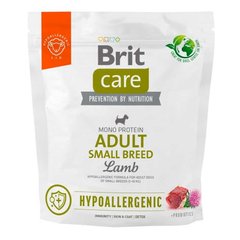 Brit Care Hypoallergenic Adult Small Breed - Сухой монопротеиновый корм для собак малых пород с ягненком 1 кг