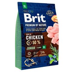 Brit Premium by Nature Junior XL - Сухой корм для щенков и молодых собак гигантских пород с курицей 3 кг