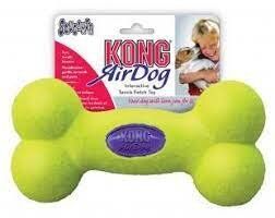 Kong AirDog - конг игрушка для собак воздушная кость, желтая S