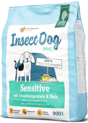 Green Petfood InsectDog Sensitive - Грін Петфуд сухий корм для дорослих собак з протеїном комах і рисом 900 г