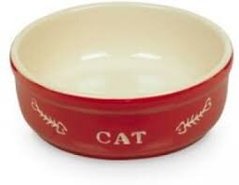 Nobby "Cat" Керамическая миска для кошек красно- бежевая, 240 мл