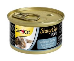 GimCat Shiny Cat - Консерва для кошек с тунцом и креветками 70 г