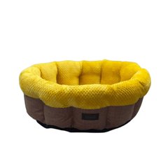 Animall Mary Hot Sun - Лежак жовтого кольору для собак та кішок, розмір M, 60x60x17 см