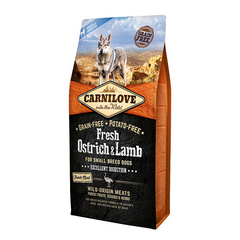 Carnilove Fresh Ostrich & Lamb - Сухий корм для собак з м'ясом страуса та ягняти 6 кг