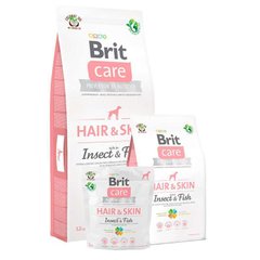 Brit Care Dog Hair&Skin Insect & Fish - Сухий беззерновий корм для собак із чутливою шкірою з комахами та рибою 1 кг