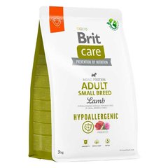 Brit Care Hypoallergenic Adult Small Breed - Сухой монопротеиновый корм для собак малых пород с ягненком 3 кг